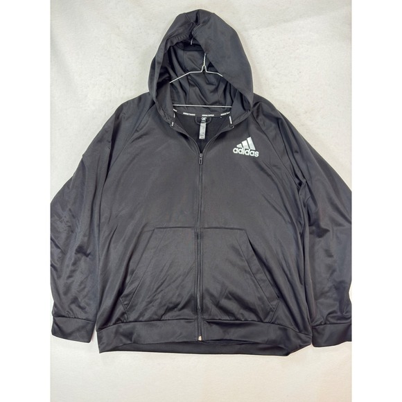 adidas Other - Adidas Training Aeroready Full Zip Hoodie Black Mens 2XL Logo Sweatshirt